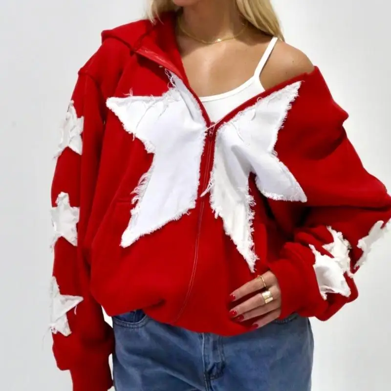 

Spring Autumn Letter Embroidery Color Blo Long Sve Jaet Baseball orm Loose ort Outerwear Women's Street Sle