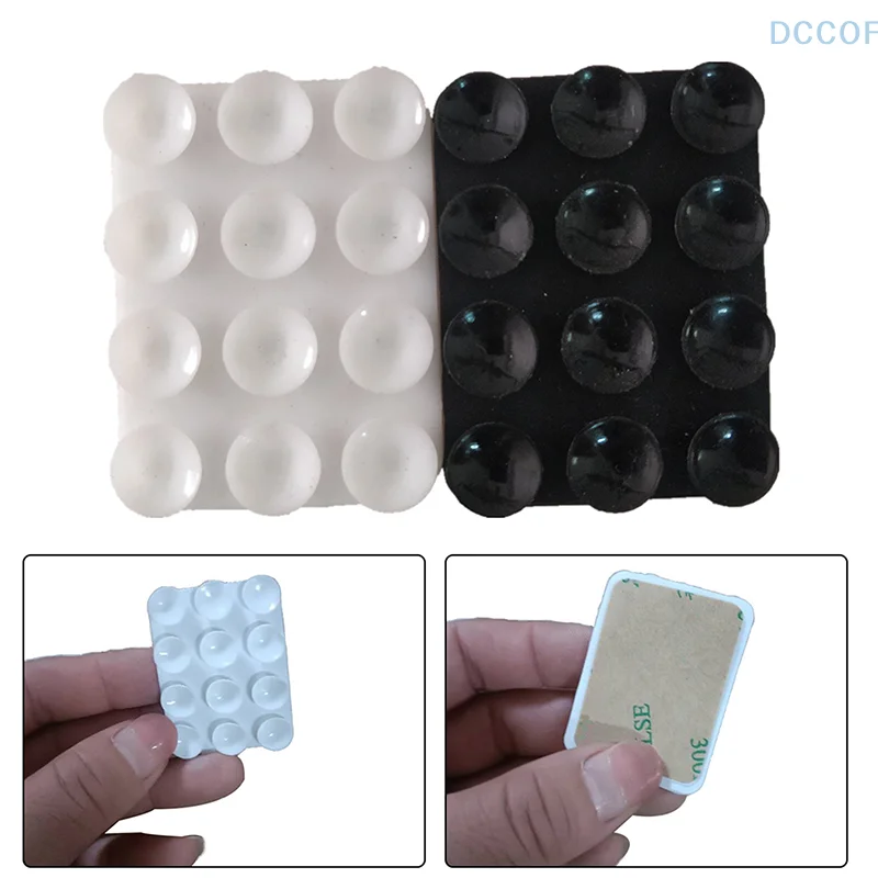 Silicone Suction Pad For Mobile Phone Fixture  Cup Backed Adhesive Silicone Rubber Sucker Pad For Fixed Pad