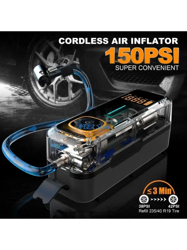 U13C Wireless Air Compressor Air Pumps Electric Tire Inflator Pumps for Motorcycle