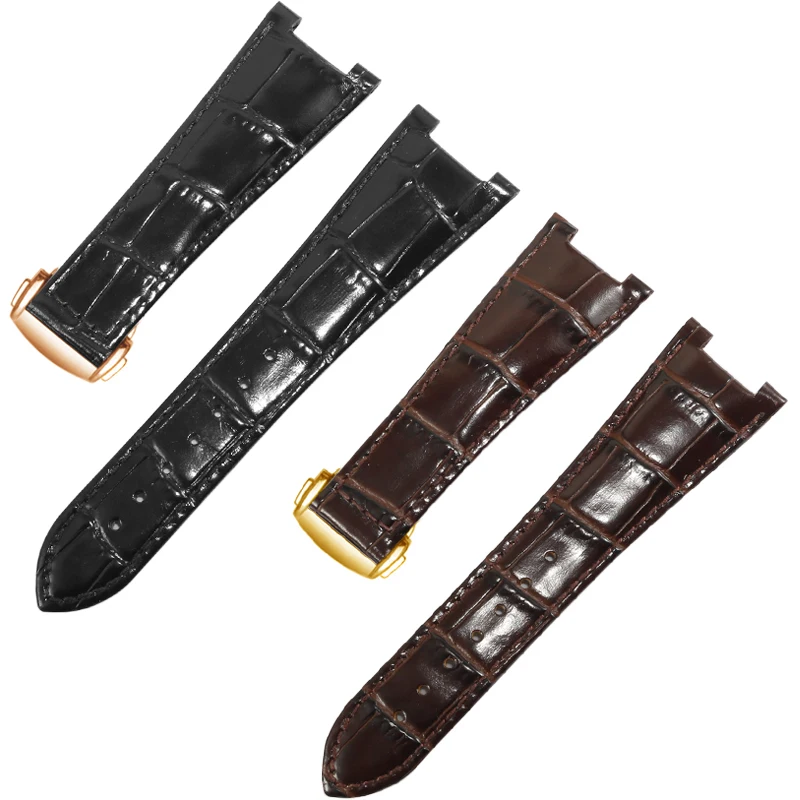 Genuine Leather Watchband With Substitute Constellation Series 131.13 Zhizhen Observatory Concave Interface Cowhide Strap24/25mm