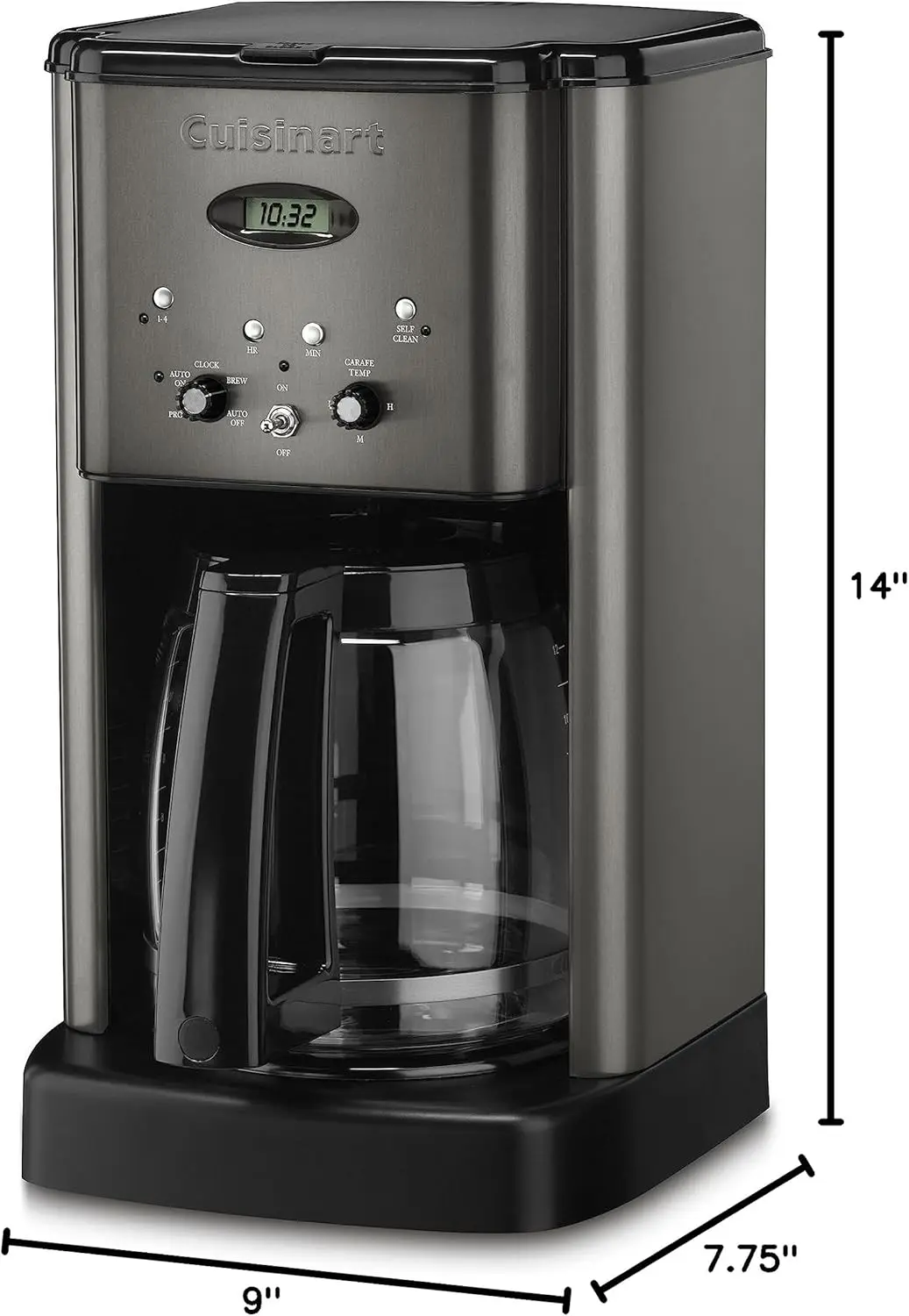 Cuisinart DCC-1200P1 Brew Central 12-Cup Programmable Coffeemaker Coffee Maker, Carafe, Brushed Chrome