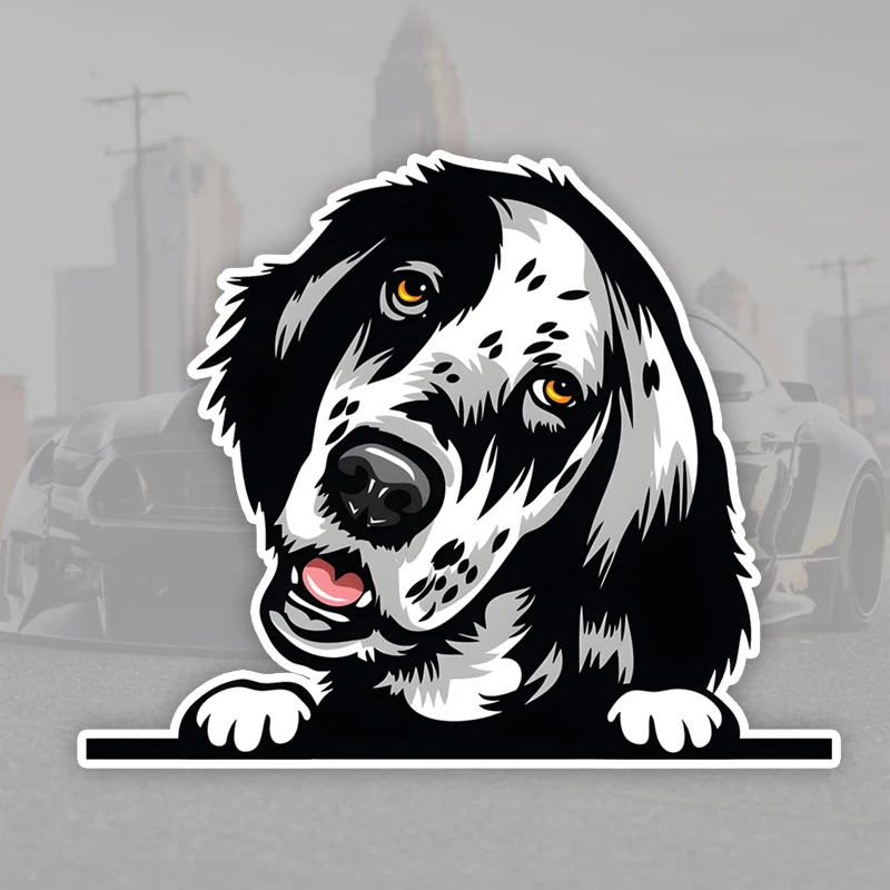 15x12cm English Setter Cute Dog Car Decals Bumper Window Stickers Car Accessories Waterproof Vinyl Material