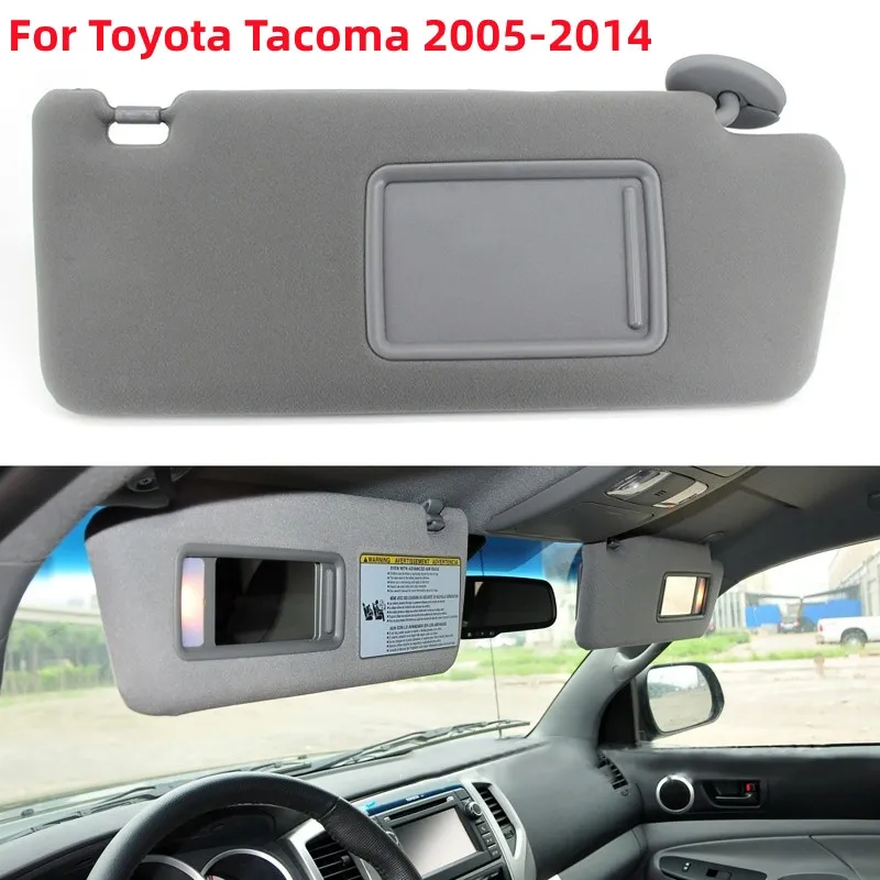 Car Interior Front Windshield Sun Visor Board Sunshade With Cosmetic Mirror For Toyota Tacoma 2005-2014