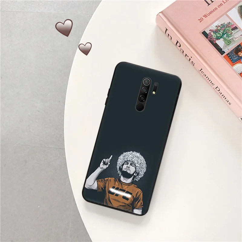 Phone Case for Redmi A2 A1 K60 K50 K40 9T 9C 9A 9I Note 9 9S 8T 8 7 Xiaomi CC9Pro kHabib Nurmagomedov Soft Black Anti-Drop Cover