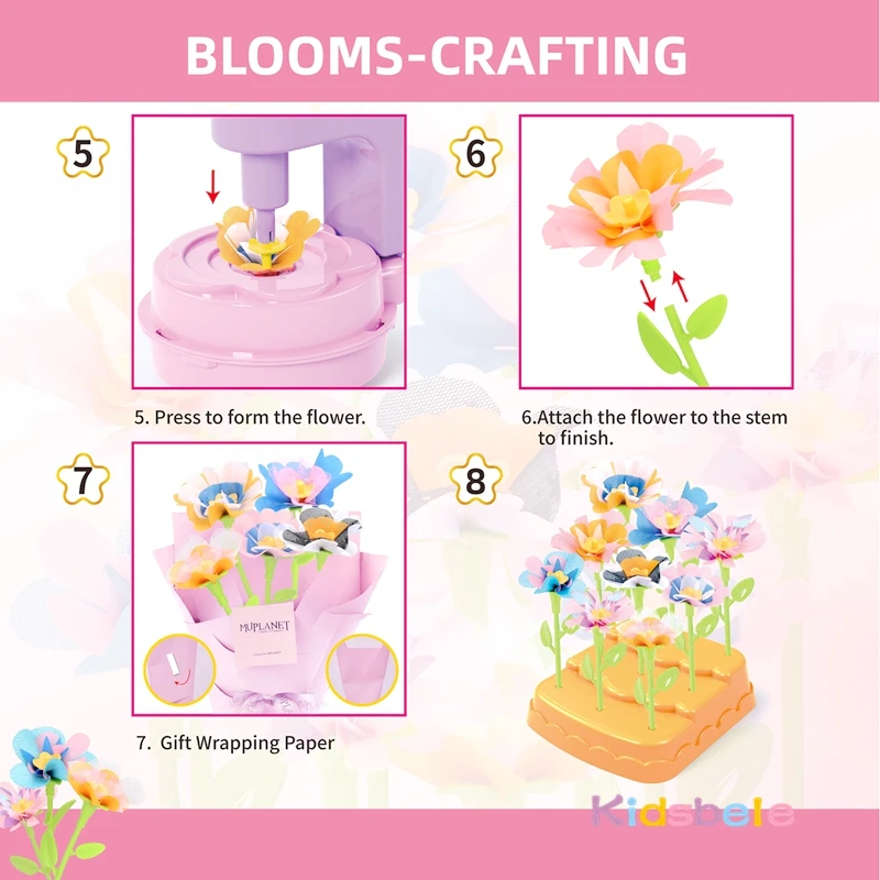 مجموعة أدوات يدوية جديدة للأطفال يمكنك صنعها بنفسك باقات زهور من القماش لعبة هدايا لحفلات أعياد الميلاد وعطلات لعبة ألغاز زهور اصطناعية واقعية