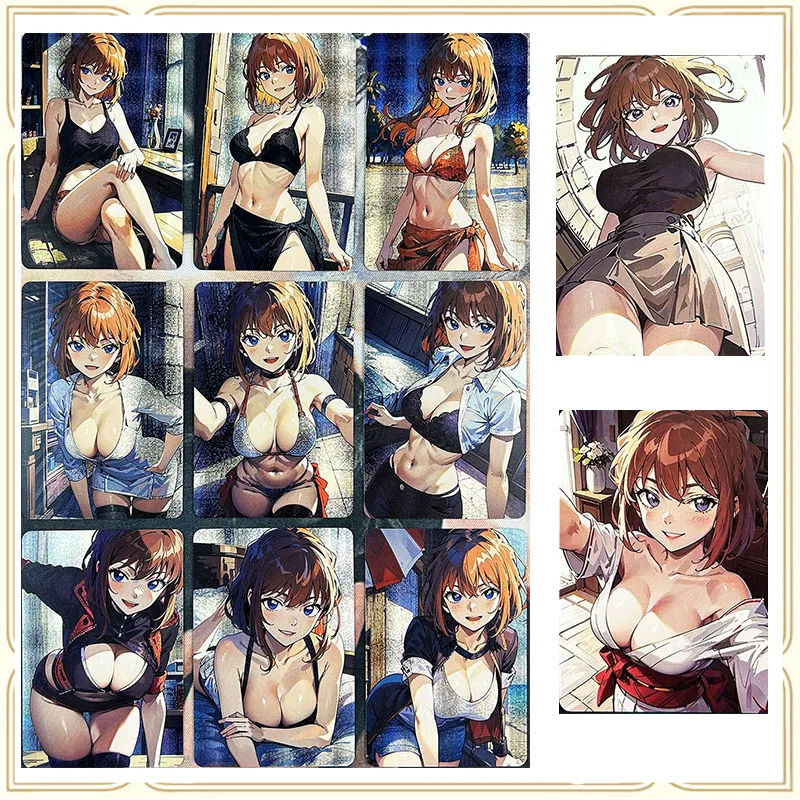 

Anime Goddess Story DIY ACG Sexy Card Miyano Shiho Haibara Ai Collectible Card Toys for boys Christmas birthday present