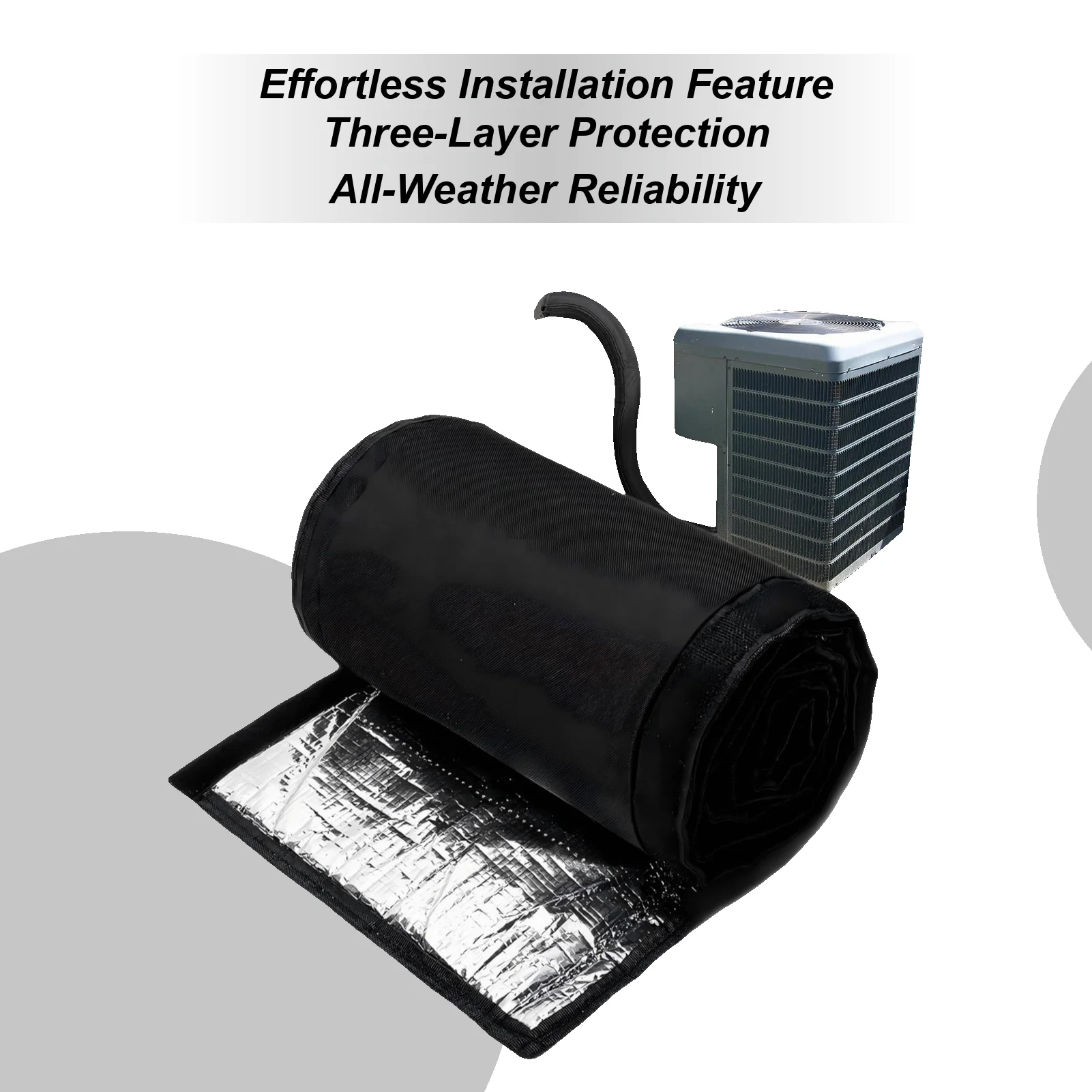 

AC Unit Copper Pipe Sleeve Heat Reduction AC Hose Insulation Wrap Hose Duct Vent Cover Dustproof Exhaust Tube Accessories For