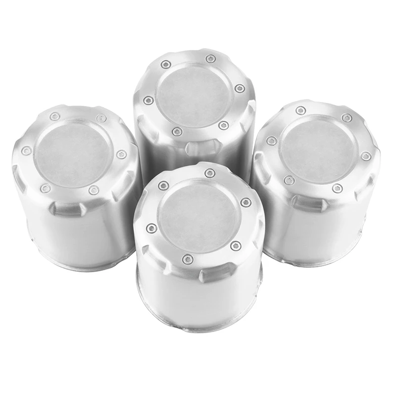 4pcs/1pc 115mm/4.53in 118mm/4.65in Push Through Center Caps for 4.25in Truck/ Trailer Aluminium Concave Car Accessories Chrome