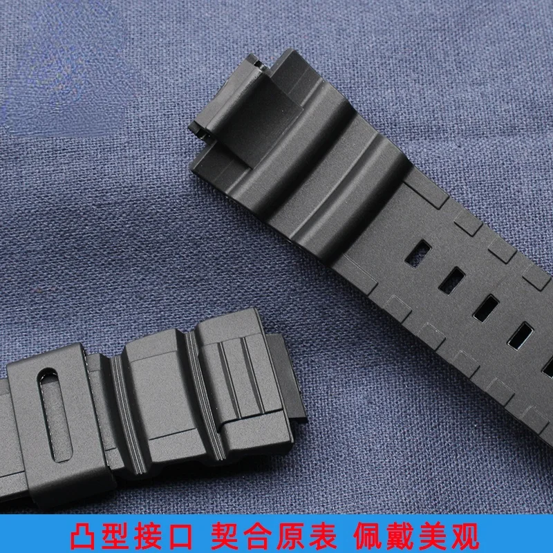 For Casio 5434 MCW-100H/110h W-S220 HDD-S100 Series Waterproof Sweat-Proof Resin Watch Strap Accessories 16mm Wrist Strap