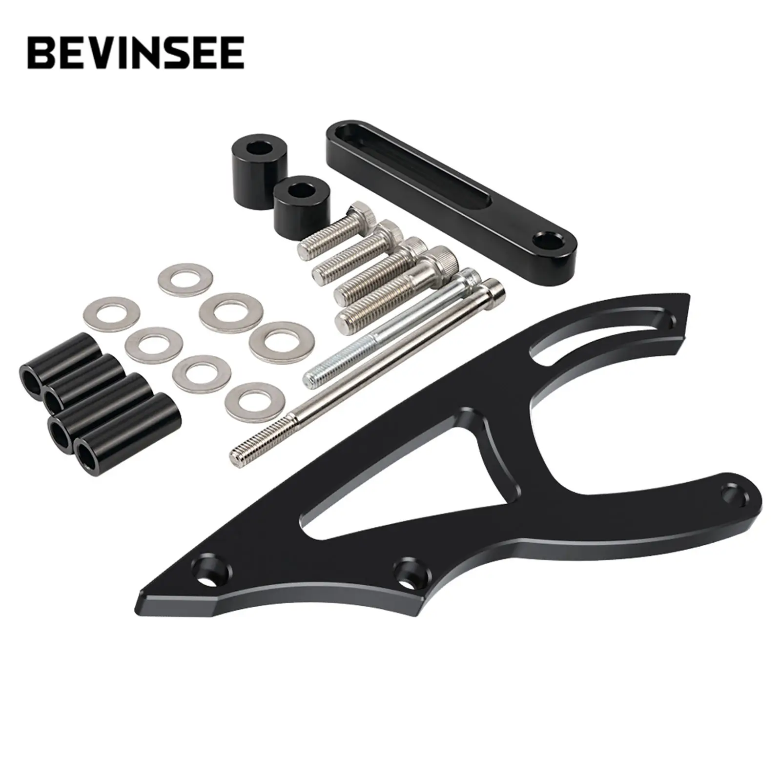 

BEVINSEE Aluminum Power Steering Bracket Kit for Ford Small Block 289 302 Engines Passenger Cars 1964-1969 Trucks 1964-1976