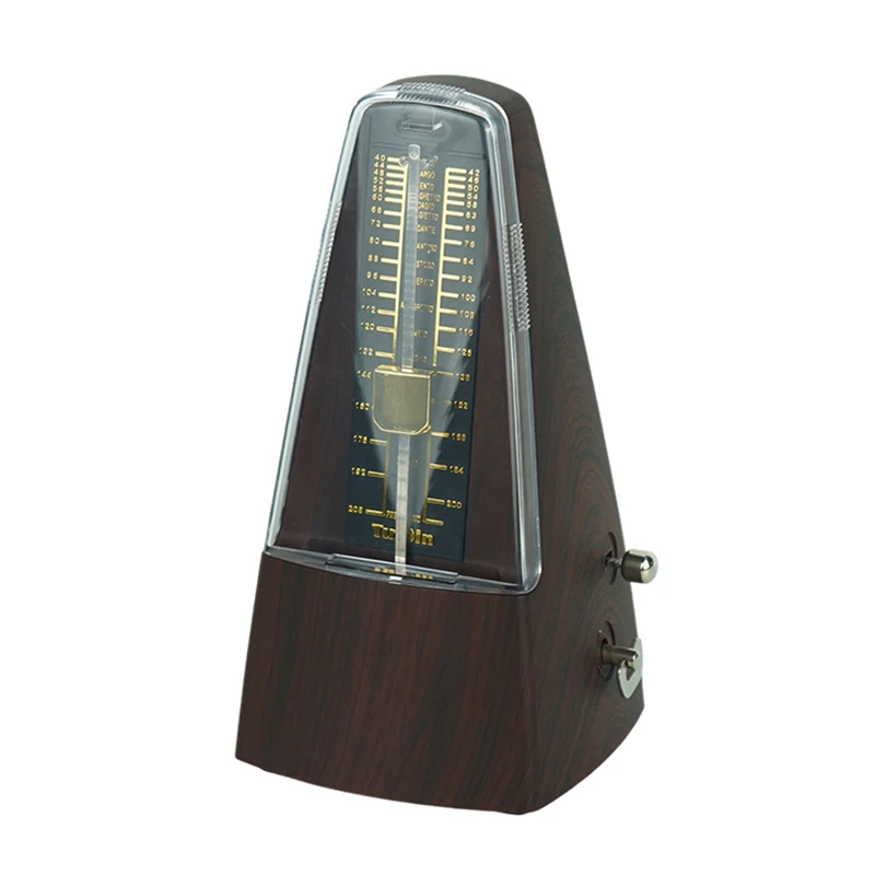 Mechanical Metronomes for Piano Guitar and Other Musical Instruments, Loud Sound, High -Wood Grain