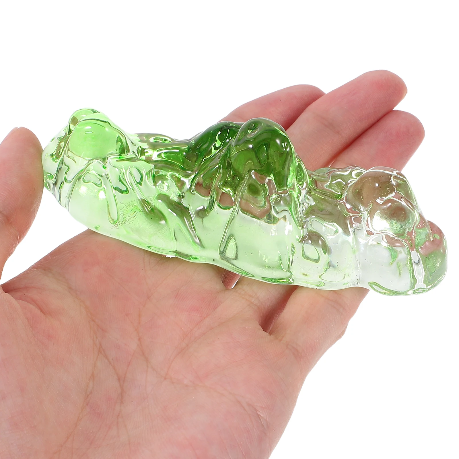 

Premium Glass Calligraphy Brush Holder Mountain Style Pen Rest Stand Decorative Paperweight for Chinese Painting and Calligraphy