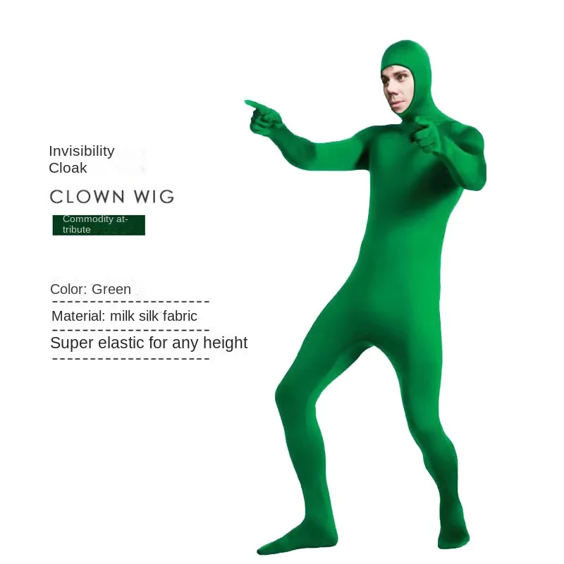 Высокоэластичная невидимая одежда для детей и взрослых, одежда для выступлений на Хэллоуин, одежда для косплея в стиле аниме