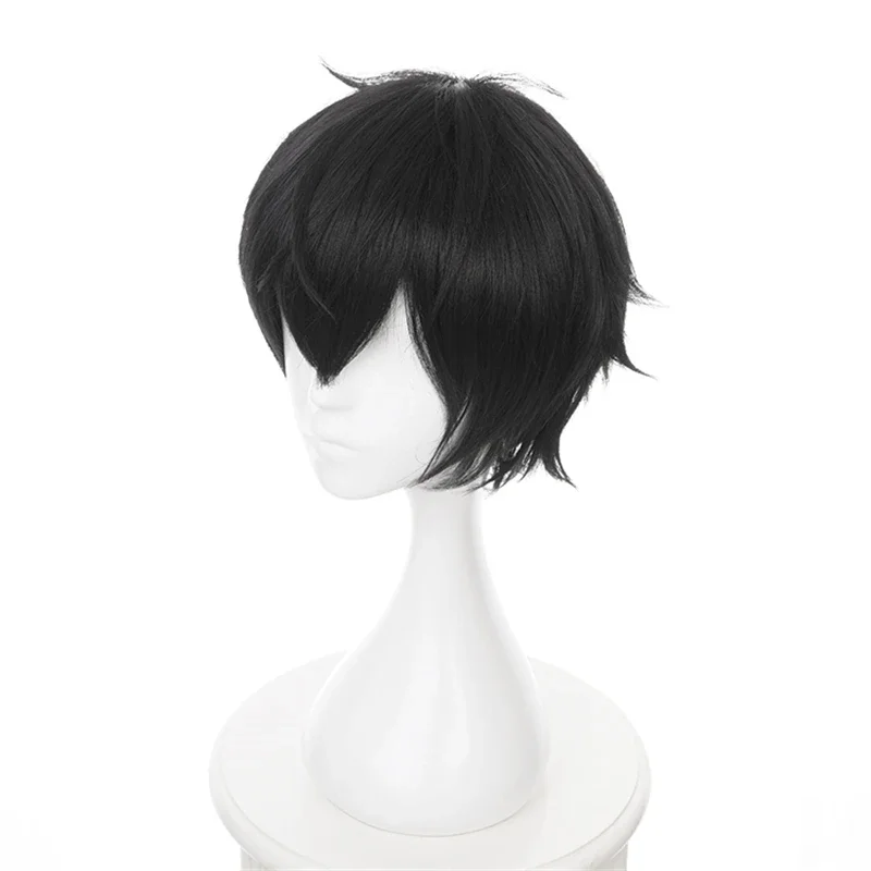 Shinichiro Sano Black Short Wig Anime Tokyo Revengers Shin Wig The Weak King Black Dragon President Cosplay Hair