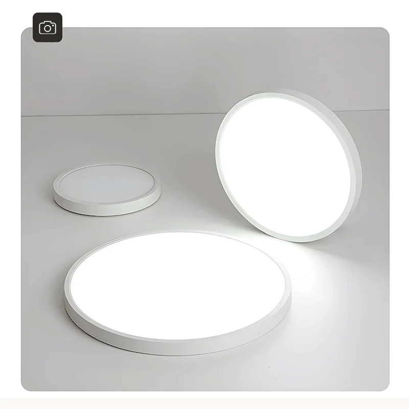 Luz Led de techo moderna ultradelgada para sala de estar, lámpara redonda de 2,5 CM con Control remoto inteligente, accesorios para el hogar