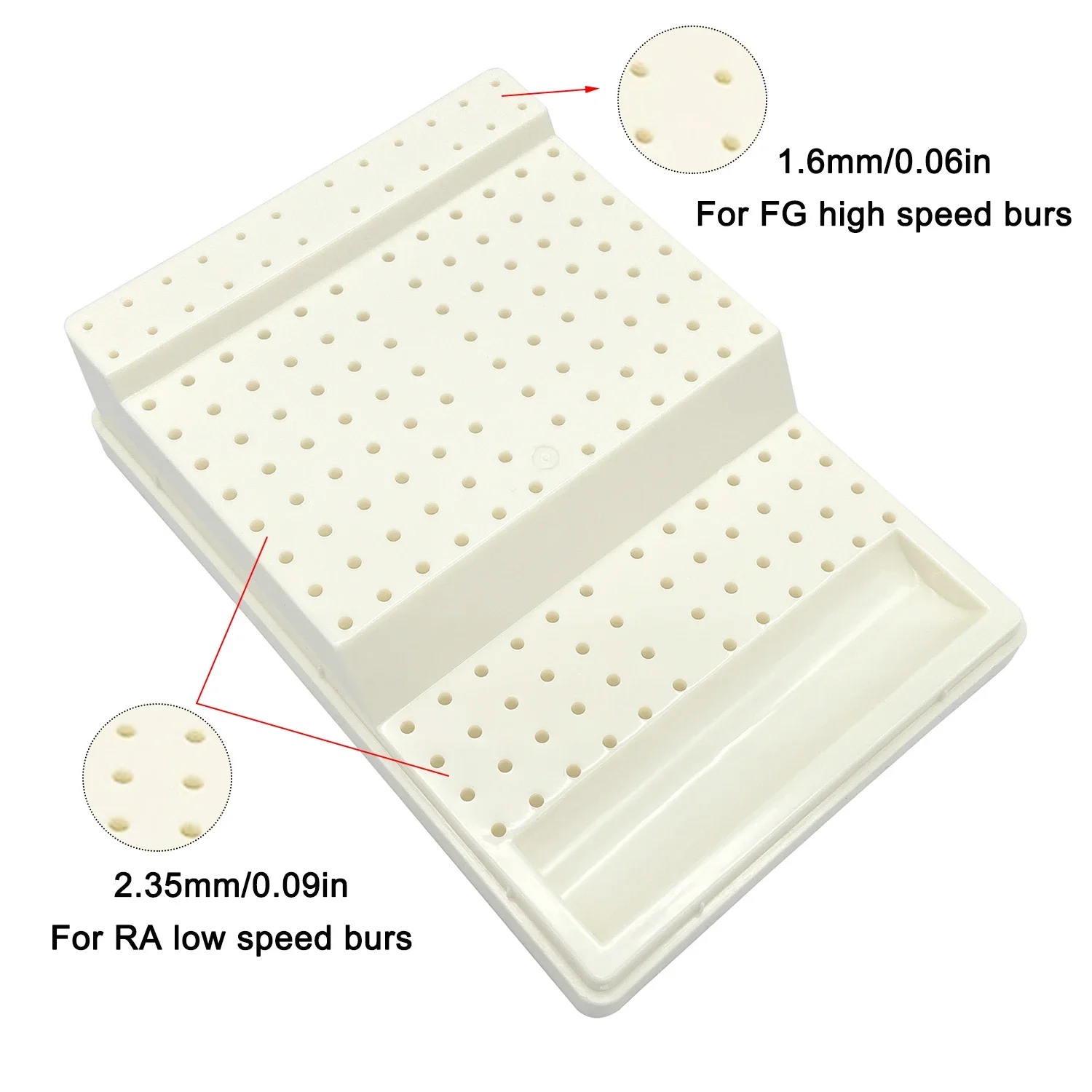 

Dental Burs Box with Drawer 168 HolesSterilizer Block Holder Autoclave Case Disinfection Box Dentistry Laboratory Instruments