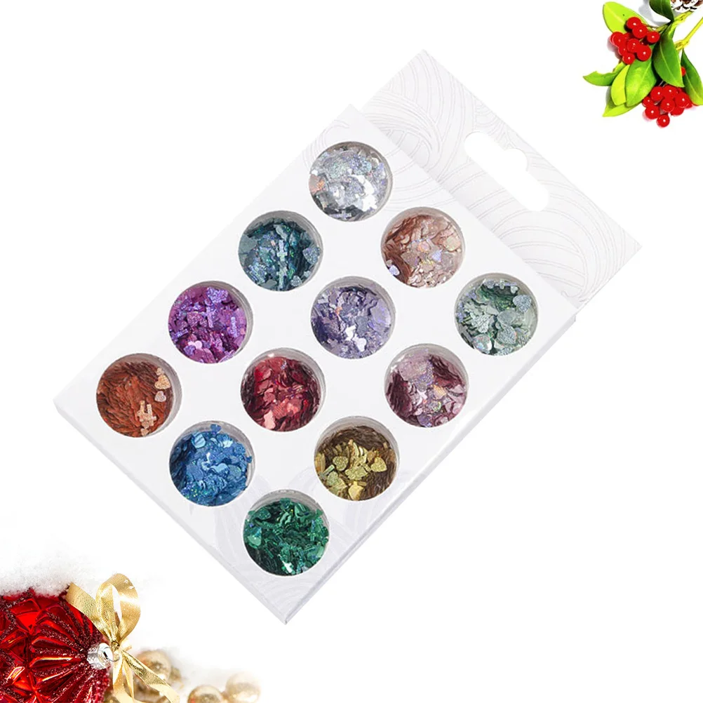 1 ชุด 12 สี กลิตเตอร์รูปหัวใจไขว้ สำหรับตกแต่งเล็บ ดีไซน์วิบวับ เหมาะสำหรับงานปาร์ตี้กลางคืน งานแสดงบนเวที กลิตเตอร์รูปหัวใจไขว้