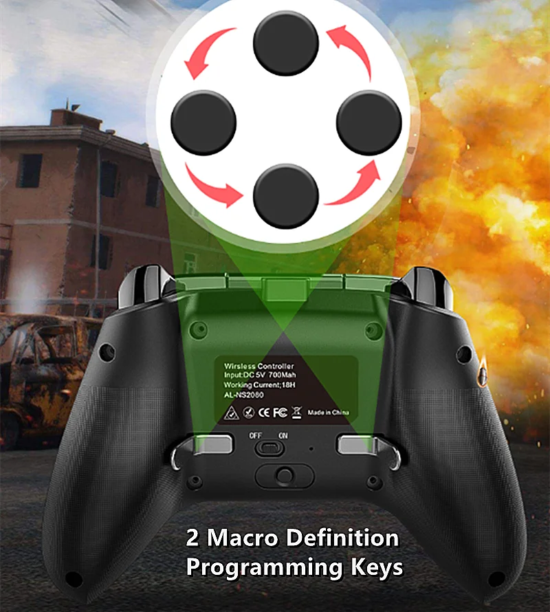 جهاز تحكم النخبة اللاسلكي لجهاز نينتندو سويتش قطعة تحكم الاهتزاز 6 محاور غمبد لنينتندو سويتش Oled ملحقات