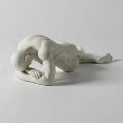 Modern Art Ceramics Statue Abstract Naked Body Art Sculpture Home Decor Nude Male Handicraft Interior Figurine Desk Decor