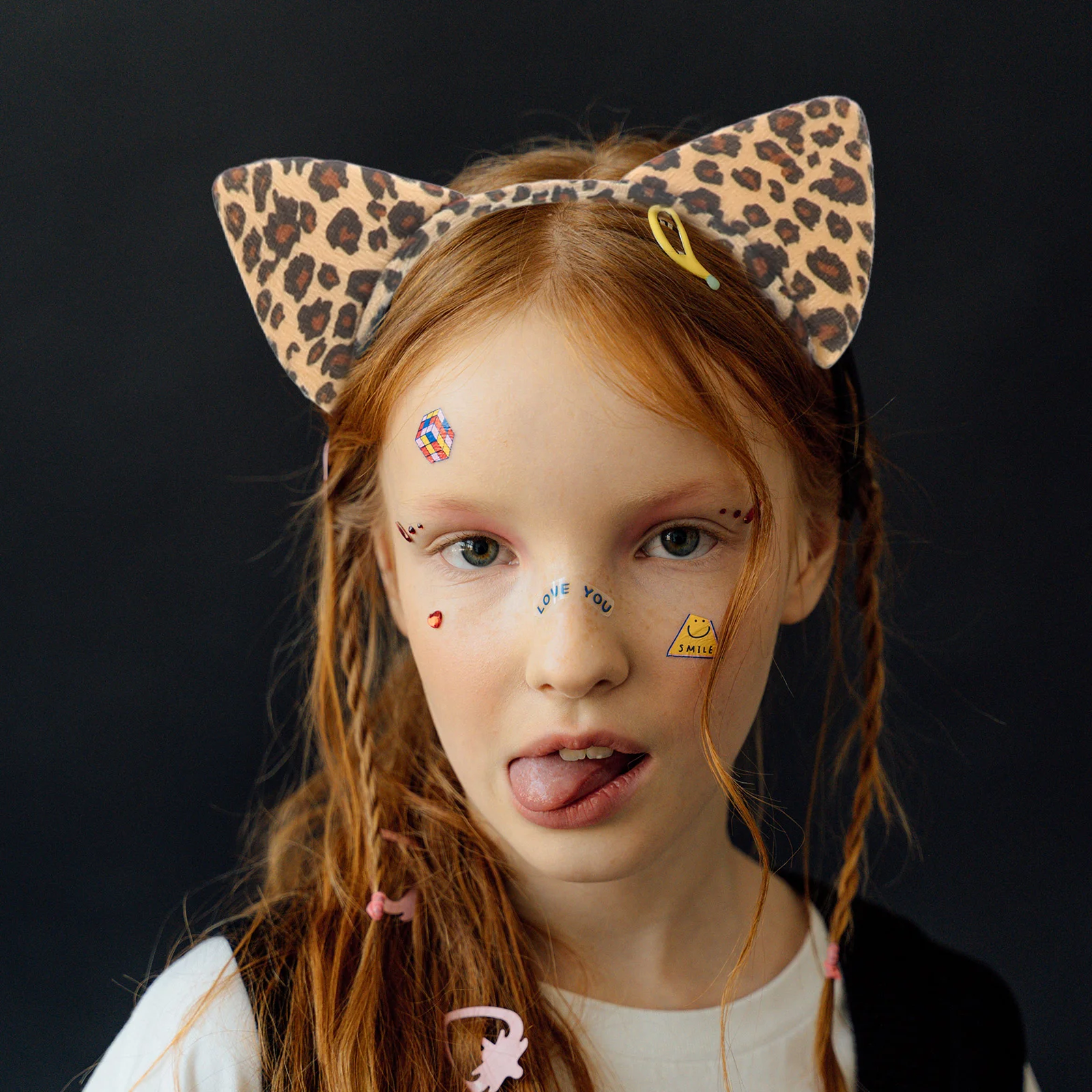 3 Pcs Leopard Ears Headband Girls Headbands Cat Costume for Kids Hair Accessories Hairband White Child