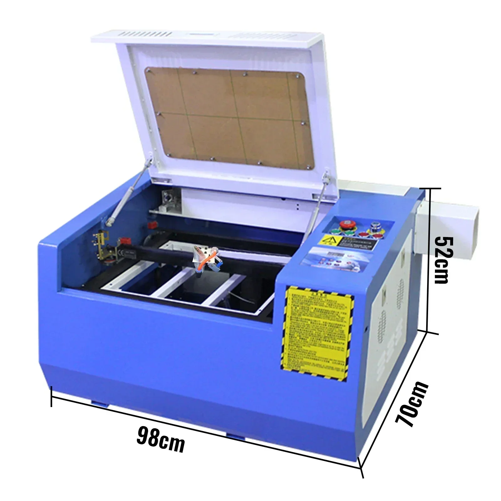

VEVOR 50W Laser Engraver CO2 Laser Engraving Machine 400*300MM Water Cooling System Leather Clothing Template Cutting