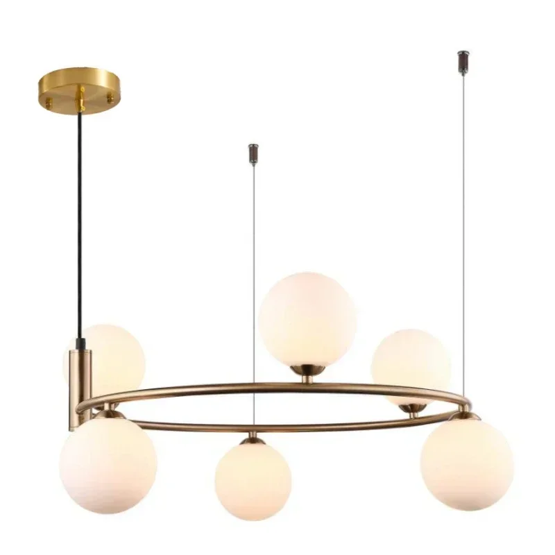 Nordic Magic Bean Galss Chandelier Restaurant Light Glass Ball Pendant Light For Dining Room Hanging