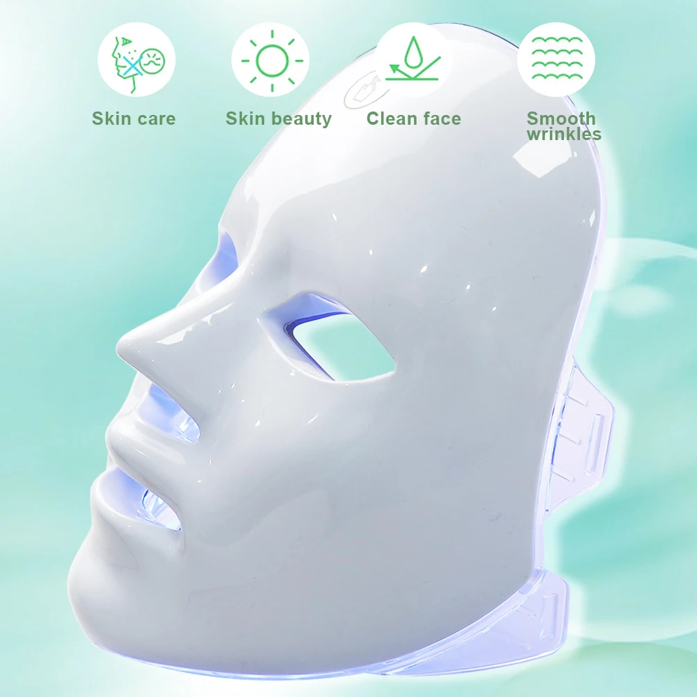 7 Colors Facial LED Mask Photodynamic LED Photon Light Beauty Mask Skin Rejuvenation Home Face Lifting Whitening Beauty Device