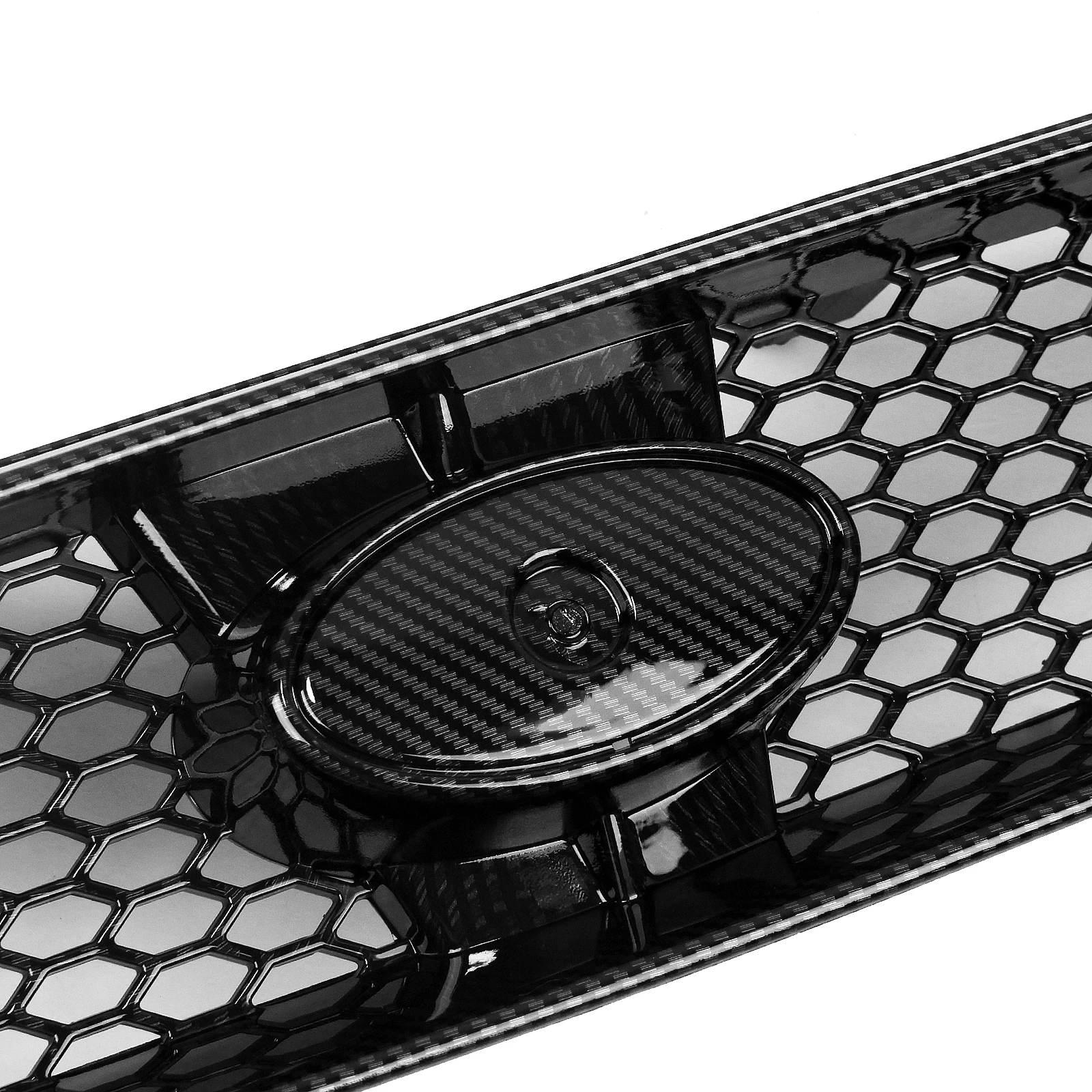 Front Grille Racing Grill For Subaru Impreza 8th 2004-2005 Carbon Fiber Look/Gloss/Matte Black Car Upper Bumper Hood Mesh Grid