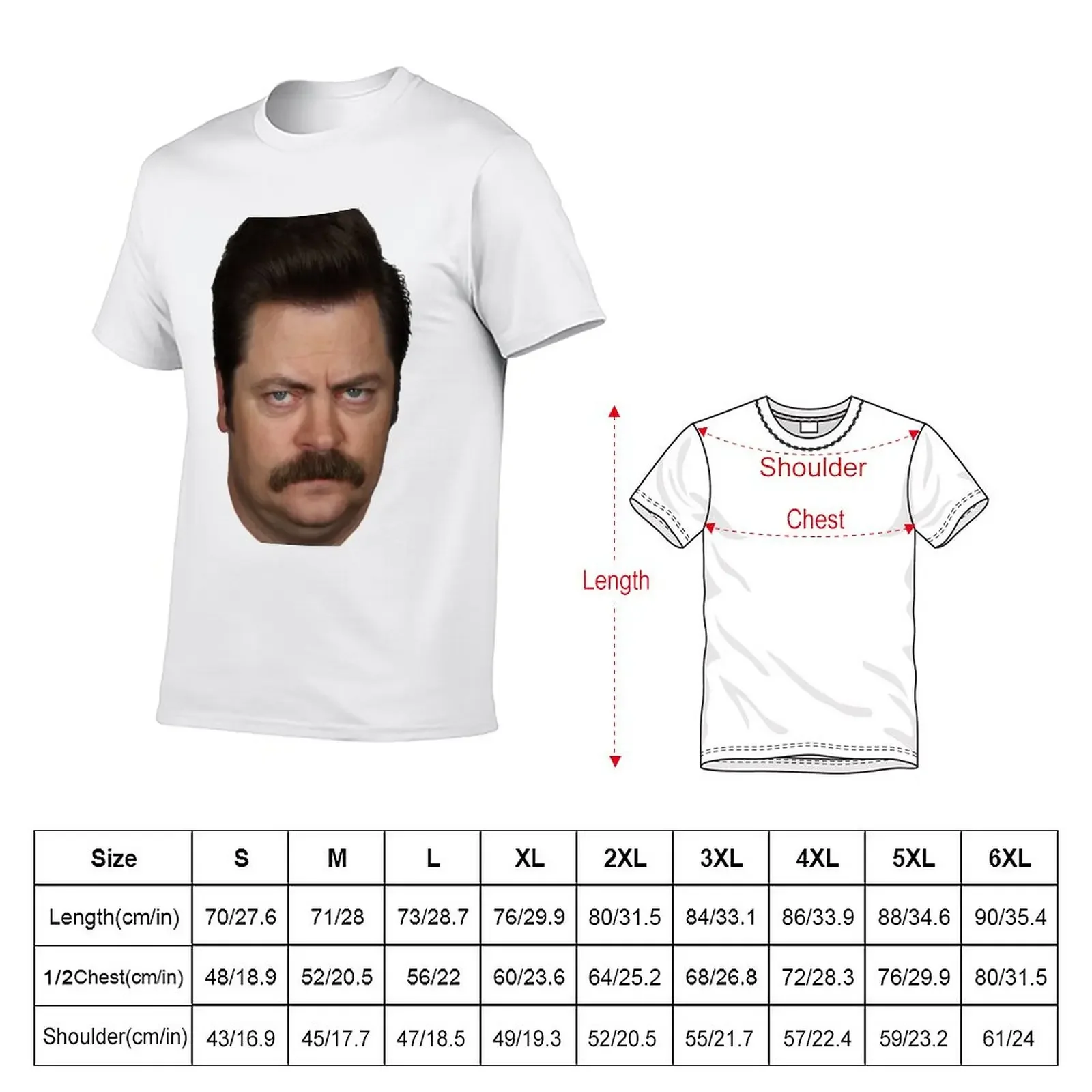 Ron Swanson T-Shirt plus size tops vintage aesthetic clothes men graphic t shirts