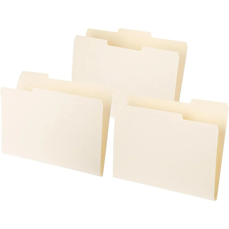 

10pcs Manilla Folders 8.5 x 11 Manila File Folders Letter Size Manila Folders 1 3 Cut Paper Organizer Bulk for Classroom Home O