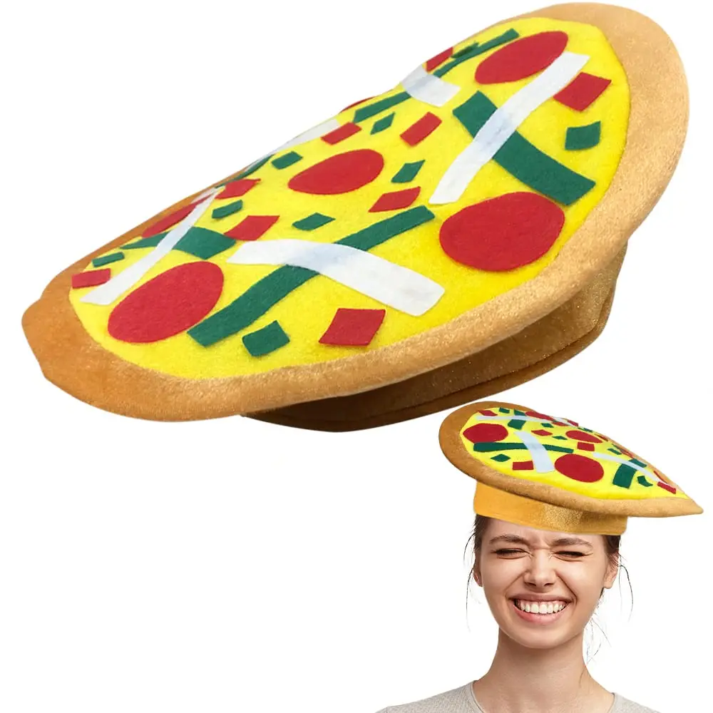 Neu eingetroffener Damen-Food-Cap für Karnevalskostüme, Herren-Pizza-Hut, Neu 2026 – Detail 3