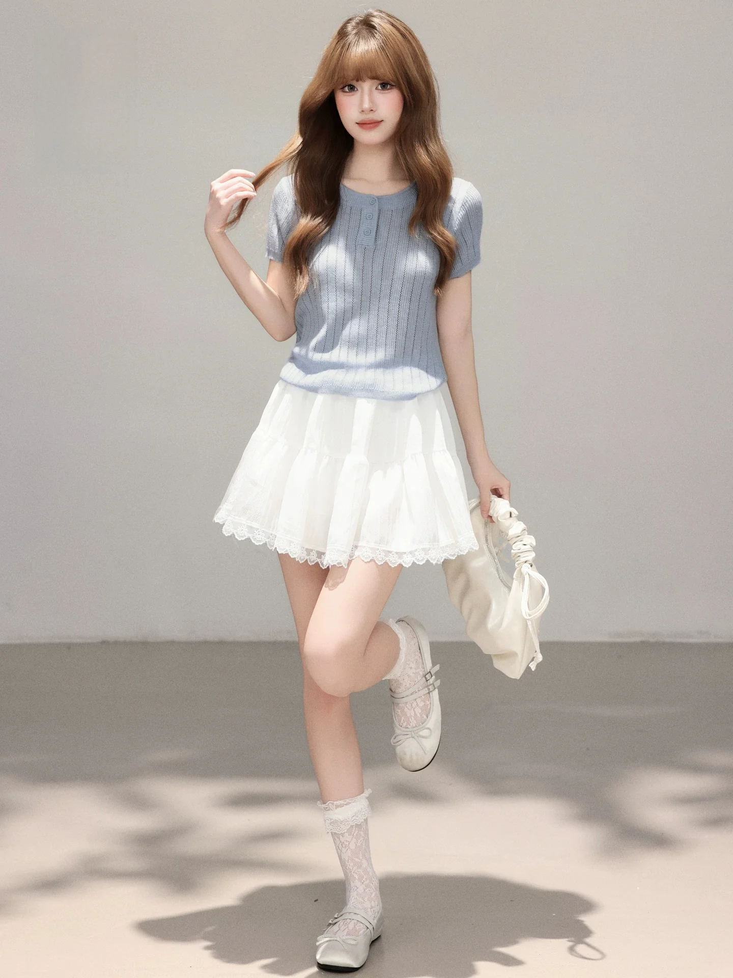 splendida-gonna-corta-a-balze-in-pizzo-bianco-stile-balletto-da-donna-a-vita-alta-modello-a-line-stile-casual-chocoolate-per-ragazze