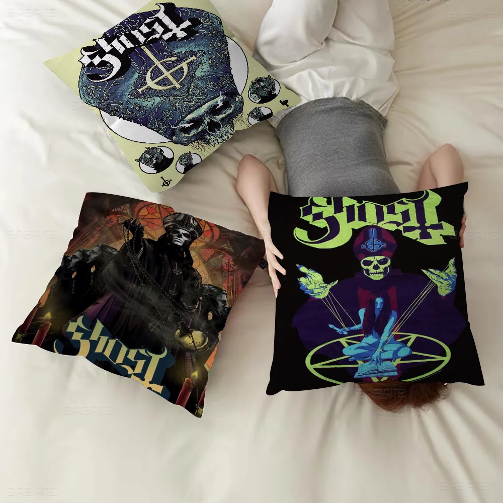 

Retro Ghost Music Band Cushion Cover Pillow Cover Decor Pillowcase Printed Cushion Case For Couch