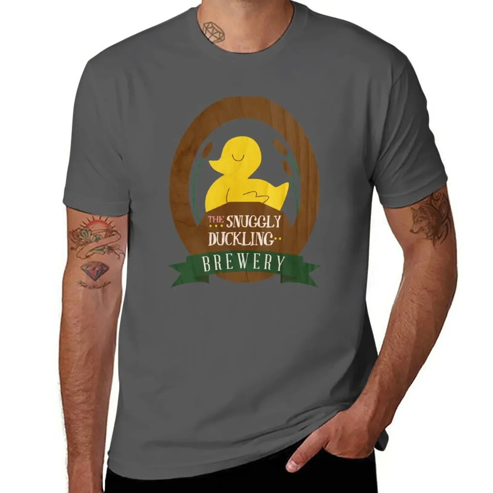 The Snuggly Duckling Brewery T-Shirt anime figures plain man clothes men t shirts high quality