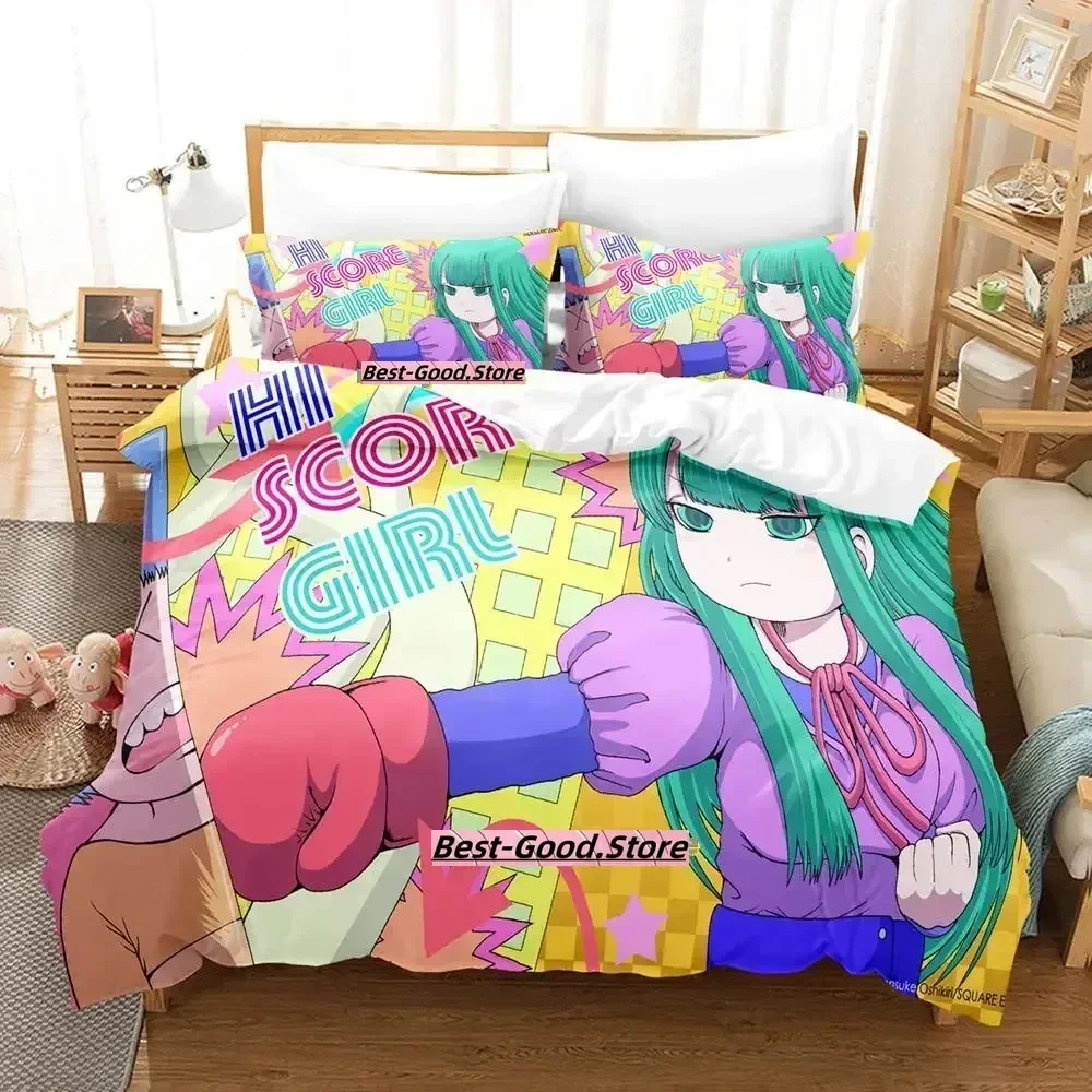 Hi Score Girl Anime parure de lit Bed Bedding set Printed Duvet Cover Pillowcase Single Double Queen Super King Size Sets - view 2