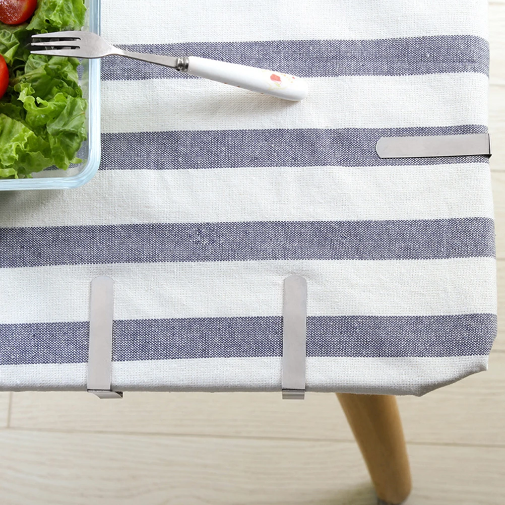 

10 Pcs Table Cloth Clip Camping Tablecloth Clamps Cover Clips Securing Triangle Holders Skirt