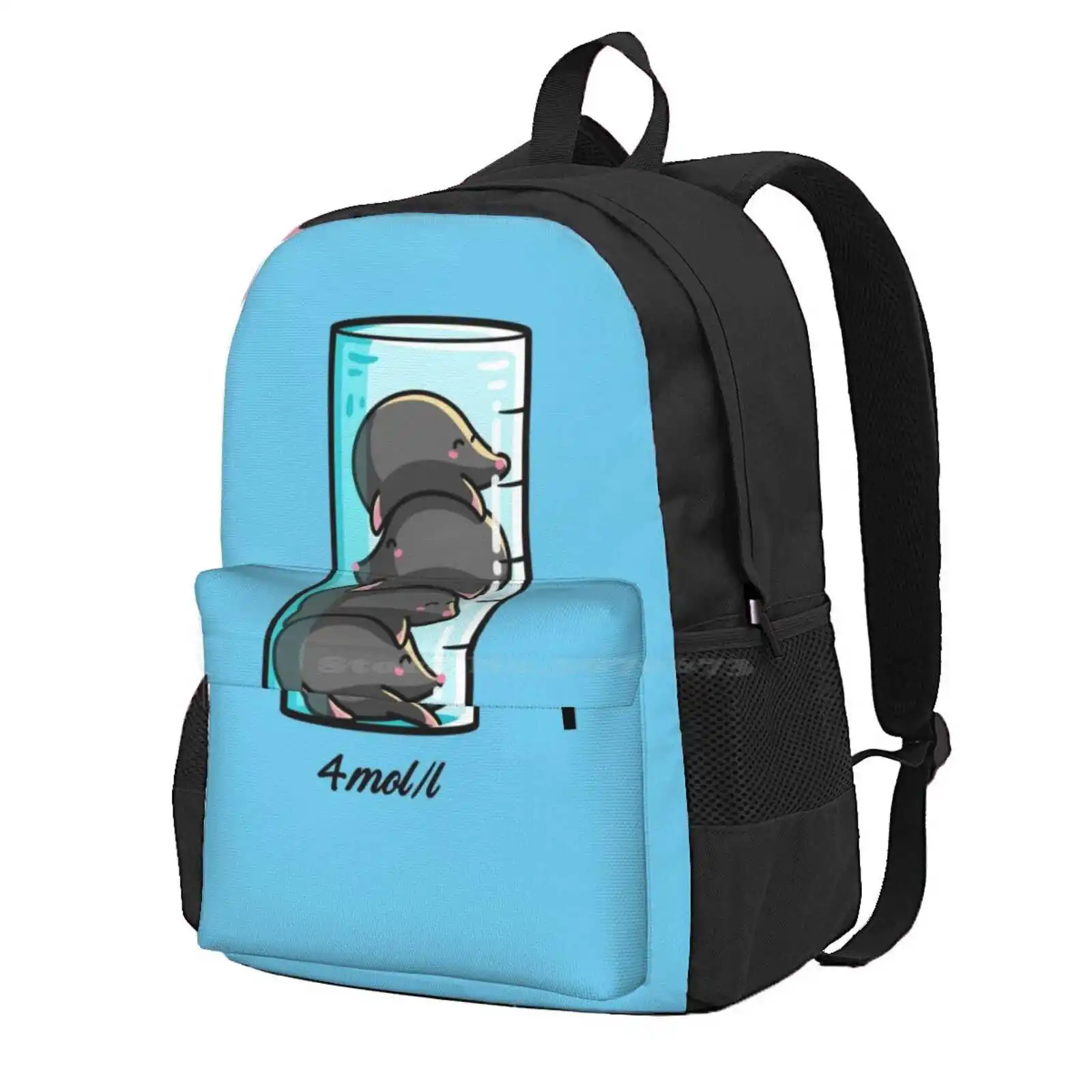 4 Moles Per Litre Chemistry Science Joke Hot Sale Schoolbag Backpack Fashion Bags Moles Litre Liter Chemistry Joke Chemistry