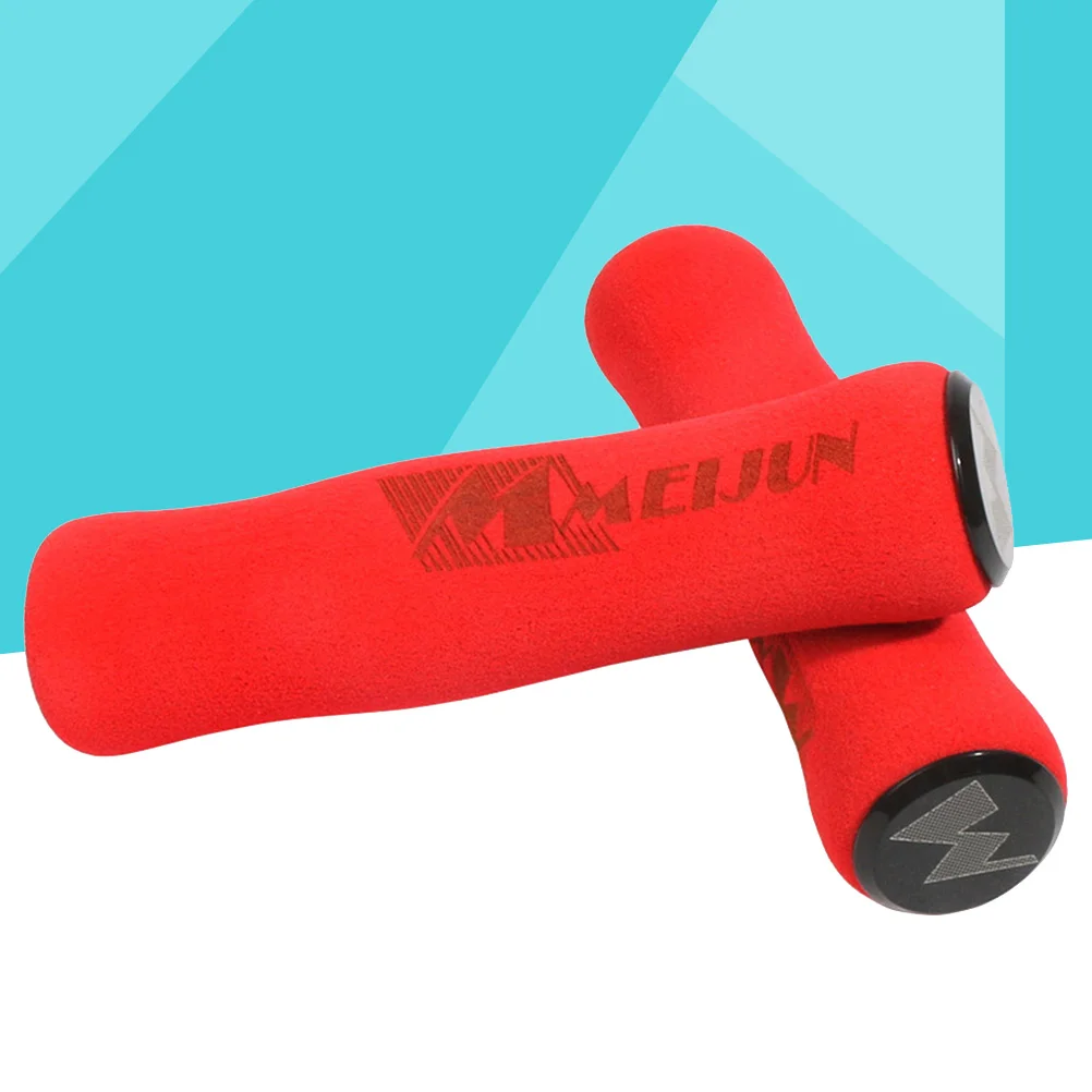 Red Handlebar Grips Bike Accessories Dirt Jumper Sponge End Lightweight Durable