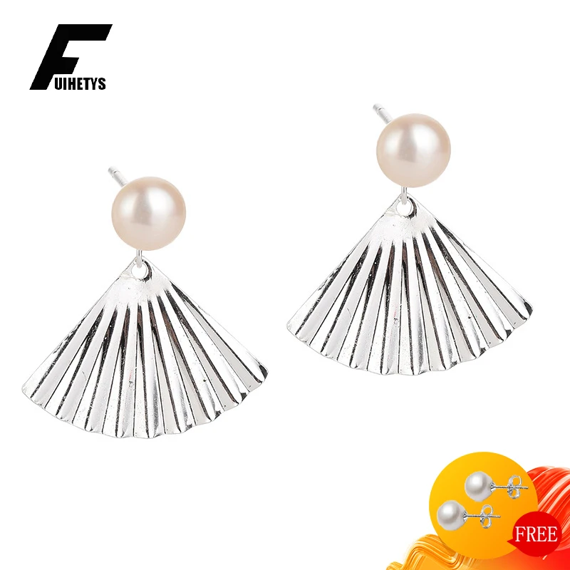 

Fashion Earrings for Women 925 Sterling Silver Jewelry with Freshwater Pearl Gemstone Drop Earrings Wedding Party Accessories