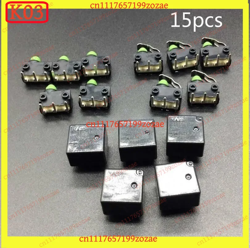 k03 15Pcs Micro Switch for VW J764 BENZ Steer Lock ESL ELV Ignition Bent Feet ACP131 Car Relay Electrical Parts