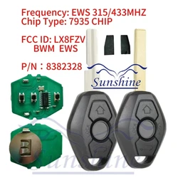 Sunshine Car Remote Key For BMW EWS System 1 3 5 7 Series 315/433 Mhz ID44 PCF7935 Chip Auto Smart Remote Control Key