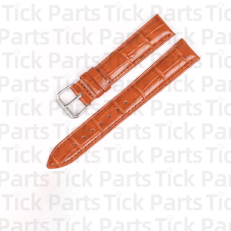 Genuine Leather 138 Crocodile Leather Pattern Bamboo Pattern 8801 First Layer Cowhide Men's and Women's Watch Band Pin Buckle