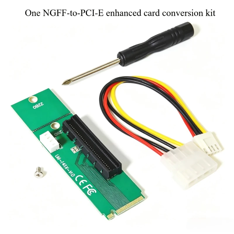 1 Pack M.2 NGFF to PCIE X4 Riser Card PCI-E Expansion Slot Adapter Converter Card for BTC Miner Mining Graphics Card Mining Rig