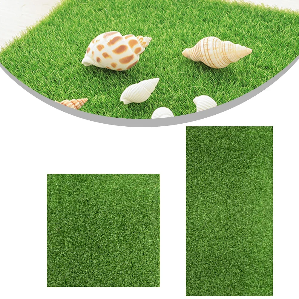 Tapis de pelouse en mousse de simulation de prairie artificielle, polymère vert, fausse enge, fournitures de décoration de fête bricolage, plastique