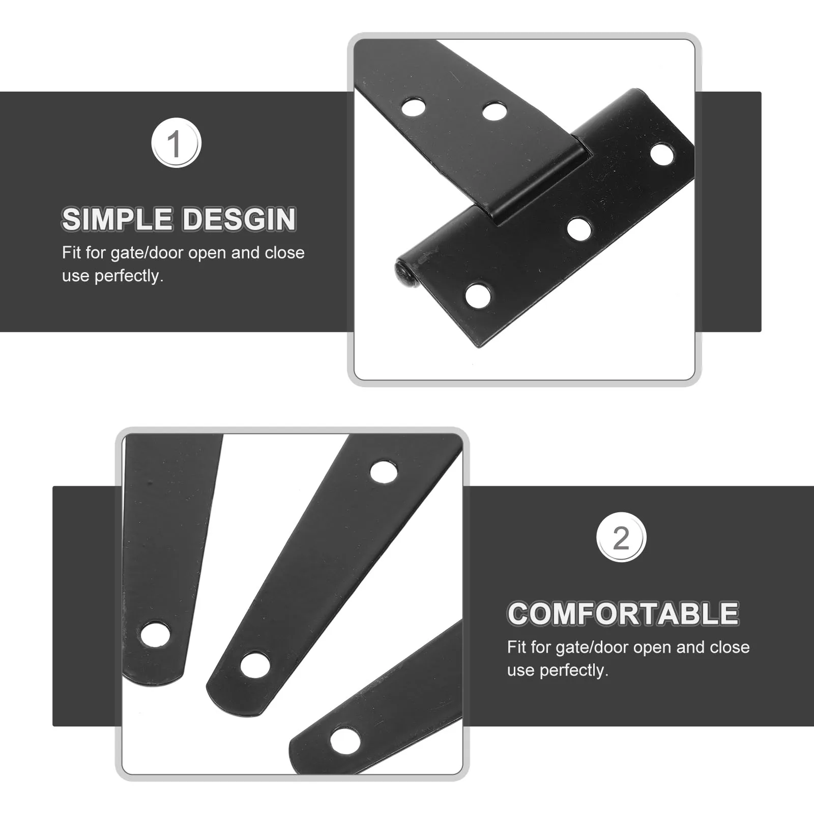 

Т-образные петли из цинкового сплава, прочные запасные части для домашних дверей, 6 отверстий для винтов для отелей, клубов, деревянные двери, проекты «сделай сам»