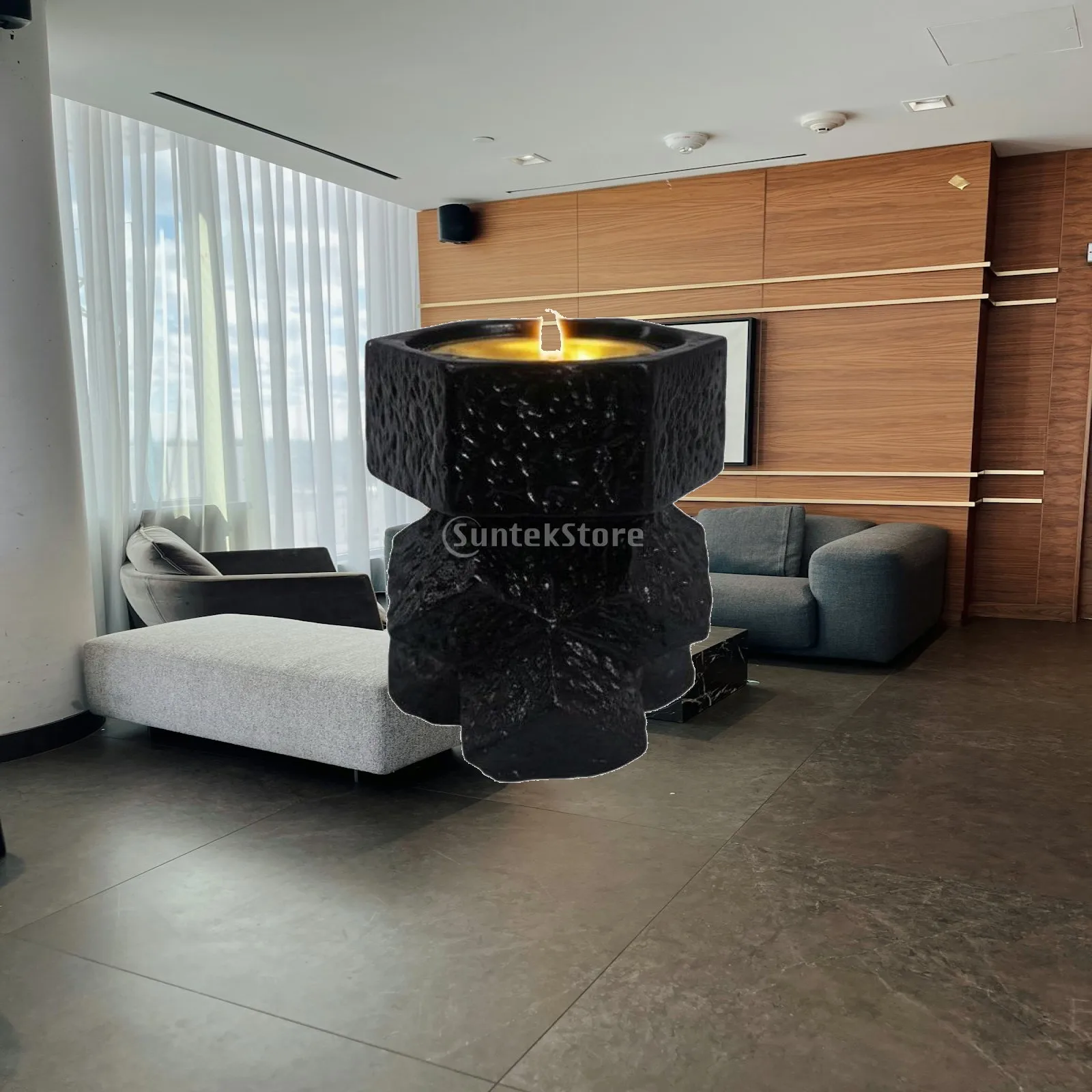 Brûleur d'encens arabe au design moyen-oriental, encensoir décoratif à motif géométrique entrelacé pour la méditation