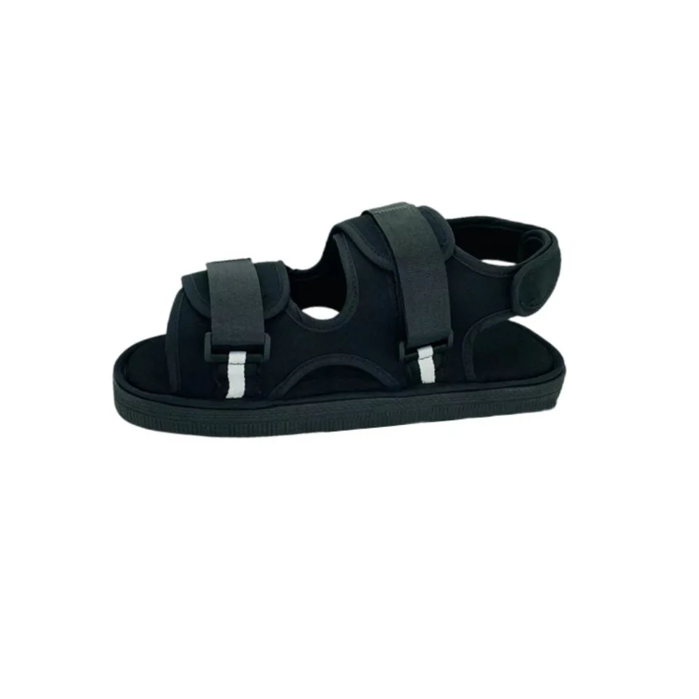 Sapato de gesso ajustável confortável anti skid fratura sapatos fixos dedo do pé aberto respirável fratura andando ajuda pé gota