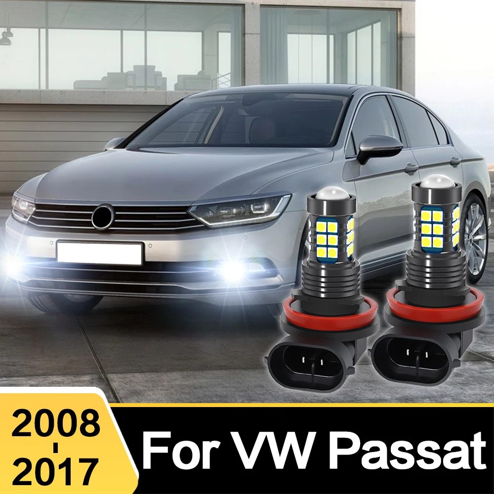 Przednia żarówka LED do świateł przeciwmgielnych do VW Volkswagen Passat B7 B8 2008 2009 2010 2011 2012 2013 2014 2015 2016 2017 Akcesoria