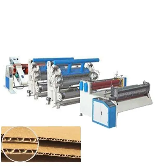 Automatic single face e flute corrugated cardboard carton paper box products making machine