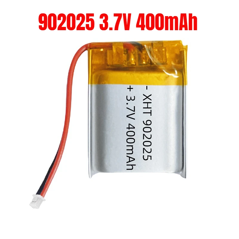 

902025 3.7V Lithium Battery Li Po Battery 400mAh Lipo Rechargeable Li Polymer Batteries for Headset Electronics Camera
